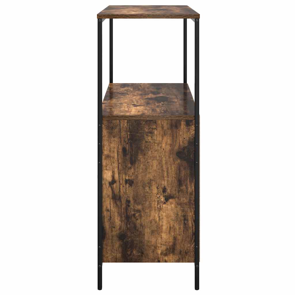 Bathroom Cabinet with Shelves Smoked Oak 76,5x35x95 cm