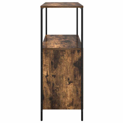 Bathroom Cabinet with Shelves Smoked Oak 76,5x35x95 cm
