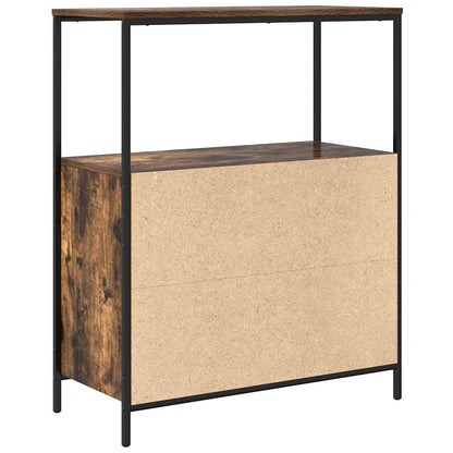 Bathroom Cabinet with Shelves Smoked Oak 76,5x35x95 cm
