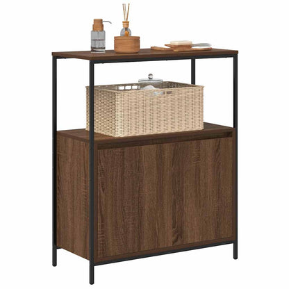 Bathroom Cabinet with Shelves Brown Oak 76,5x35x95 cm
