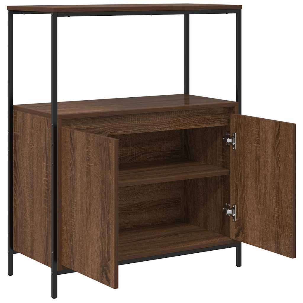 Bathroom Cabinet with Shelves Brown Oak 76,5x35x95 cm