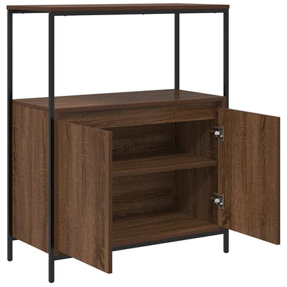 Bathroom Cabinet with Shelves Brown Oak 76,5x35x95 cm