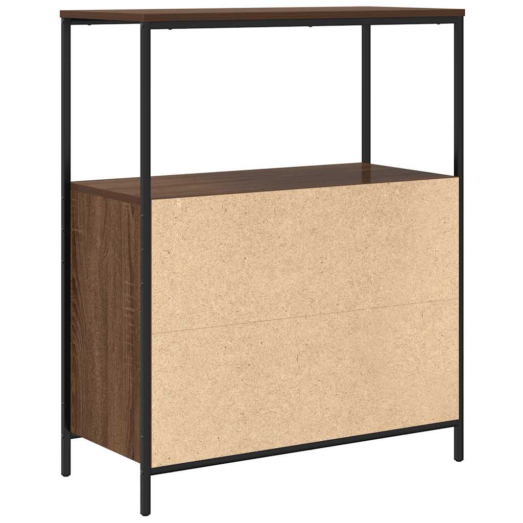 Bathroom Cabinet with Shelves Brown Oak 76,5x35x95 cm