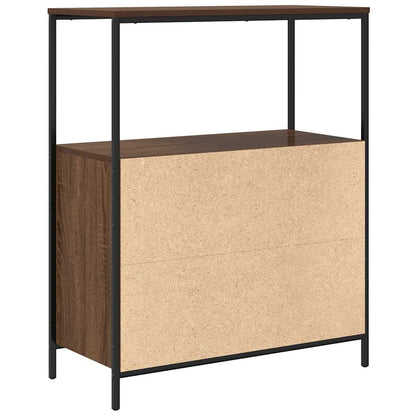 Bathroom Cabinet with Shelves Brown Oak 76,5x35x95 cm