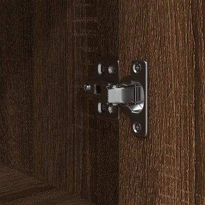 Bathroom Cabinet with Shelves Brown Oak 76,5x35x95 cm