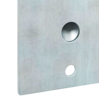 Flag Pole Holde Silver 10.5 x 7.5 x 2.5 cm Steel