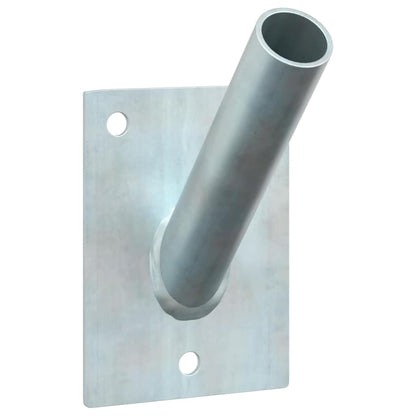 Flag Pole Holde Silver 10.5 x 7.5 x 2.5 cm Steel