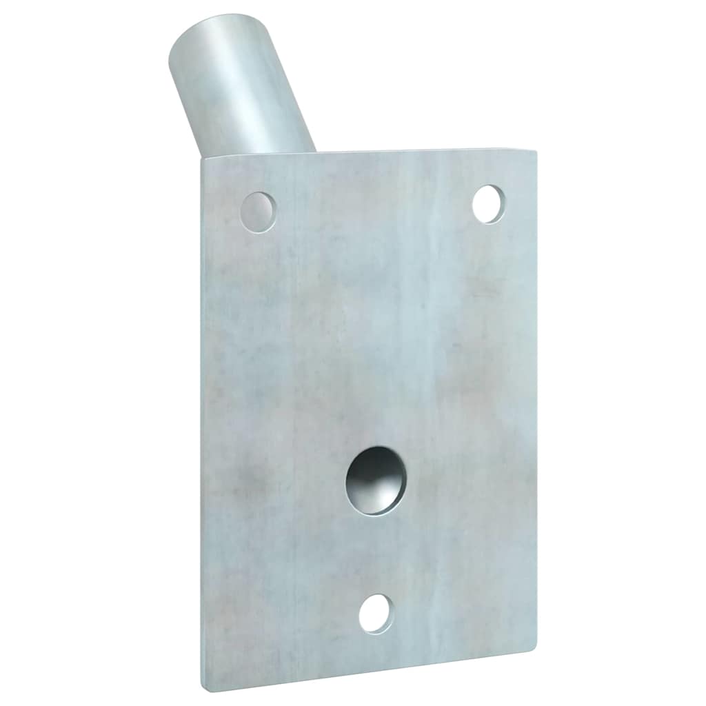 Flag Pole Holde Silver 10.5 x 7.5 x 2.5 cm Steel