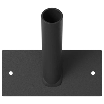 Flag Pole Holde Black 13 x 6 x 0.2 cm Steel