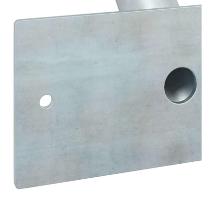 Flag Pole Holde Silver 13 x 6 x 0.2 cm Steel