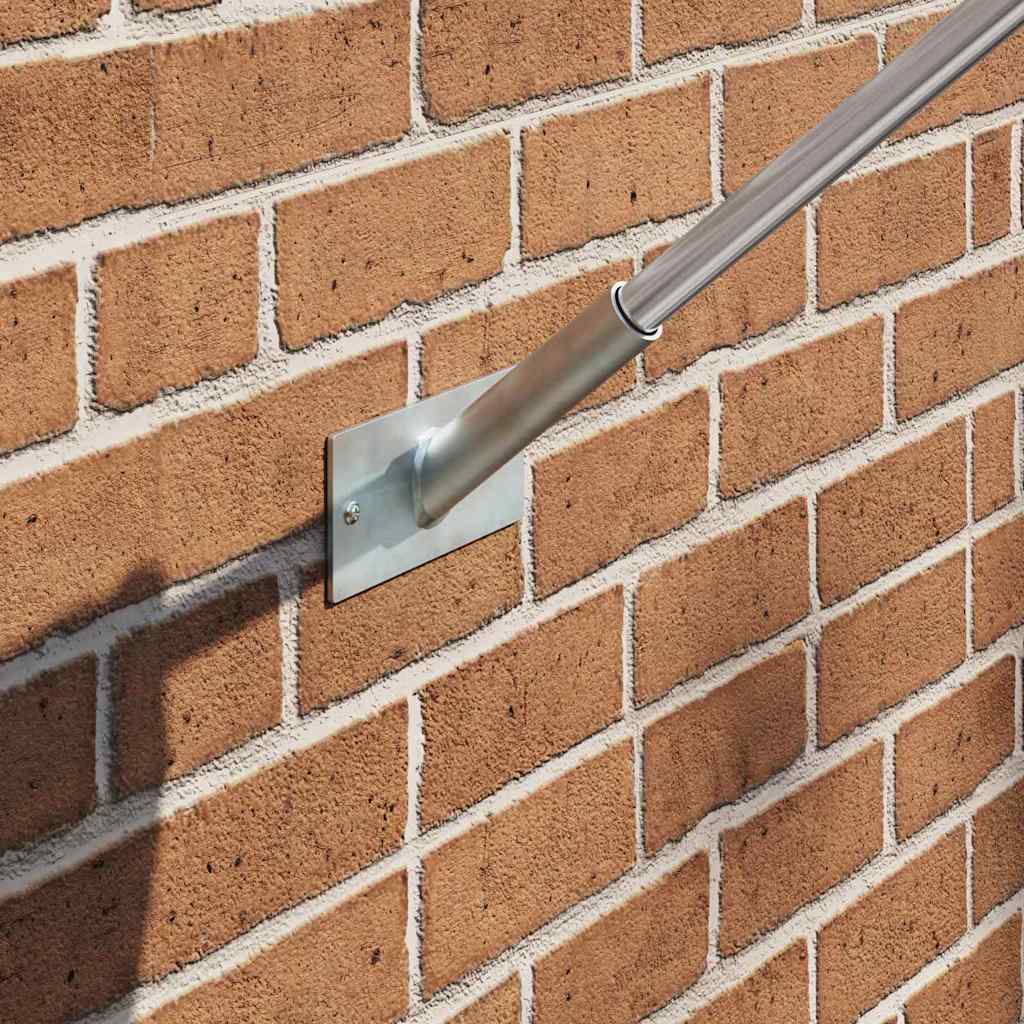 Flag Pole Holde Silver 13 x 6 x 0.2 cm Steel