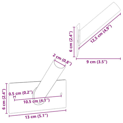 Flag Pole Holde Silver 13 x 6 x 0.2 cm Steel