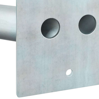 Flag Pole Holde Silver 11.5 x 7.5 x 0.2 cm Steel