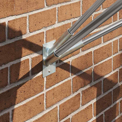 Flag Pole Holde Silver 10.5 x 7.5 x 0.2 cm Steel