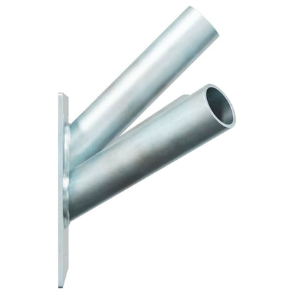 Flag Pole Holde Silver 10.5 x 7.5 x 0.2 cm Steel