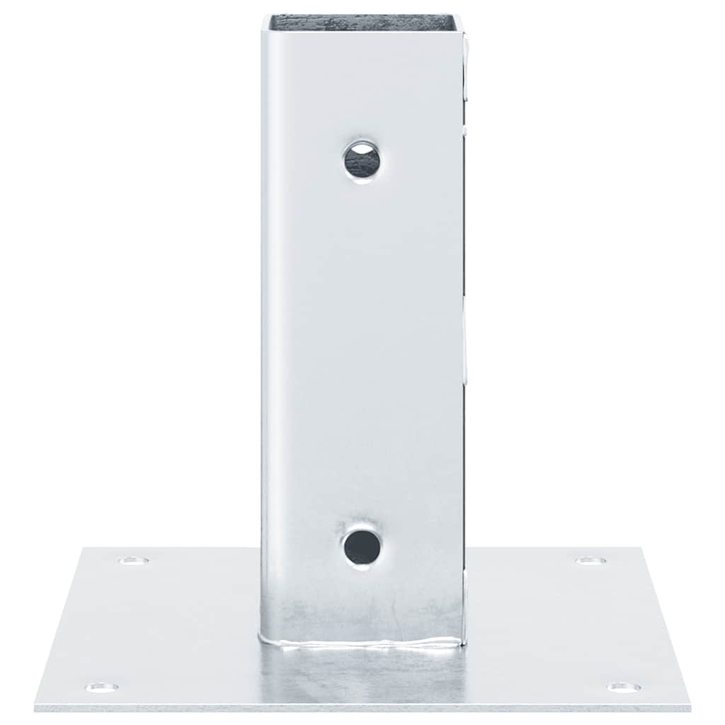 Post Bases Square 4 pcs Silver 46x46 mm Galvanised Steel
