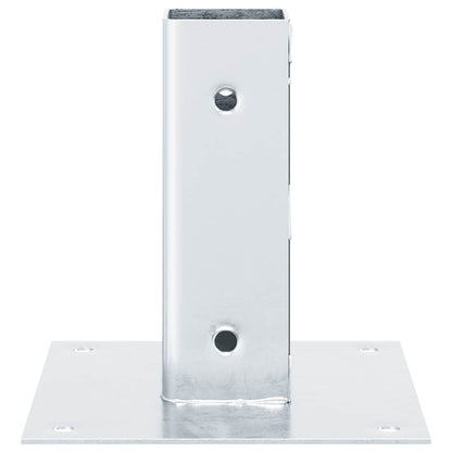 Post Bases Square 4 pcs Silver 46x46 mm Galvanised Steel