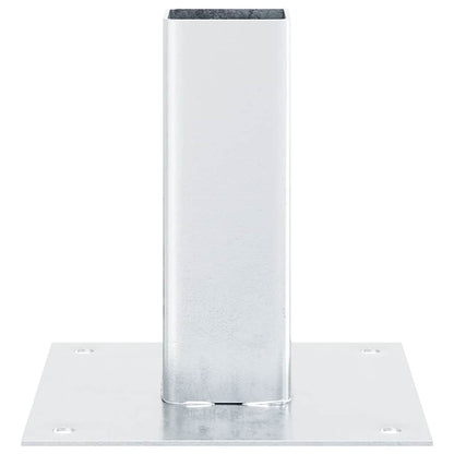 Post Bases Square 4 pcs Silver 46x46 mm Galvanised Steel