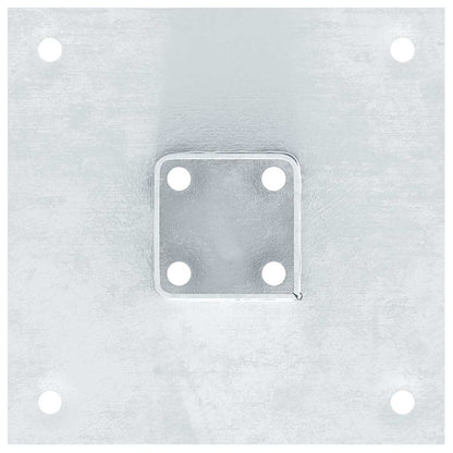 Post Bases Square 4 pcs Silver 46x46 mm Galvanised Steel