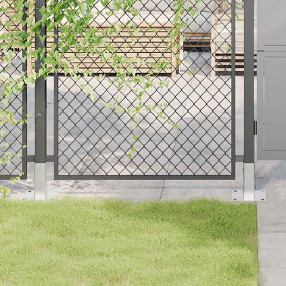 Post Bases Square 4 pcs Silver 46x46 mm Galvanised Steel