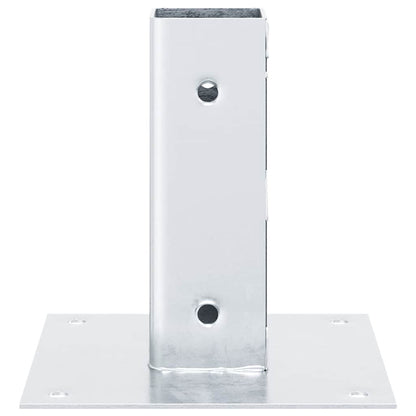 Post Bases Square 4 pcs Silver 51x51 mm Galvanised Steel