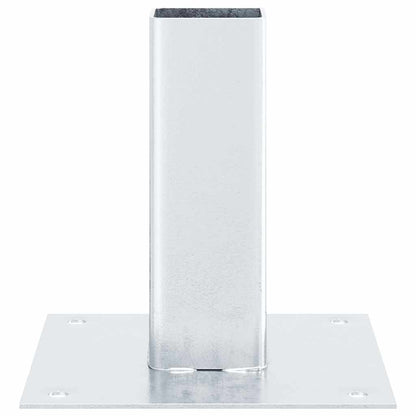 Post Bases Square 4 pcs Silver 51x51 mm Galvanised Steel