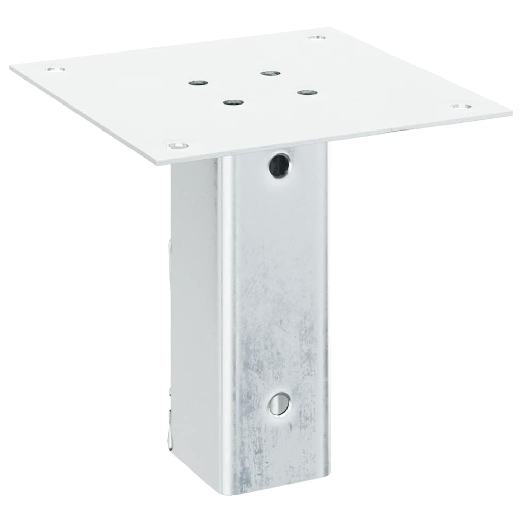 Post Bases Square 12 pcs Silver 51x51 mm Galvanised Steel