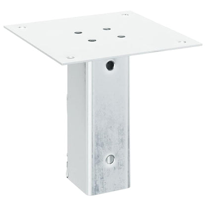 Post Bases Square 12 pcs Silver 51x51 mm Galvanised Steel