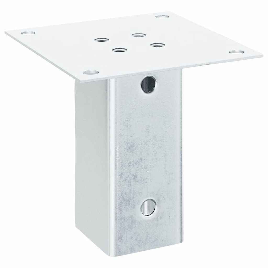 Post Bases Square 4 pcs Silver 71x71 mm Galvanised Steel