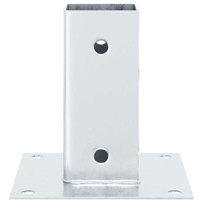 Post Bases Square 4 pcs Silver 71x71 mm Galvanised Steel