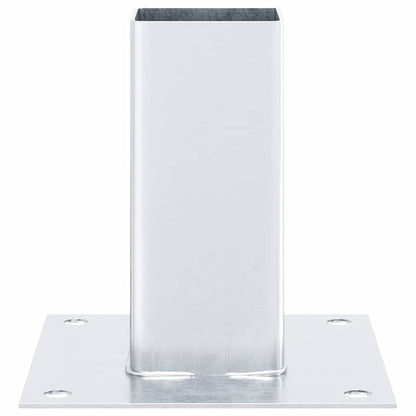Post Bases Square 4 pcs Silver 71x71 mm Galvanised Steel