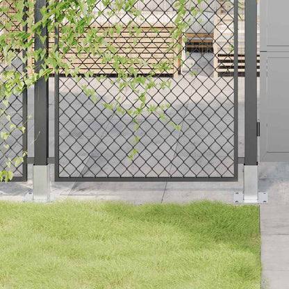 Post Bases Square 4 pcs Silver 71x71 mm Galvanised Steel