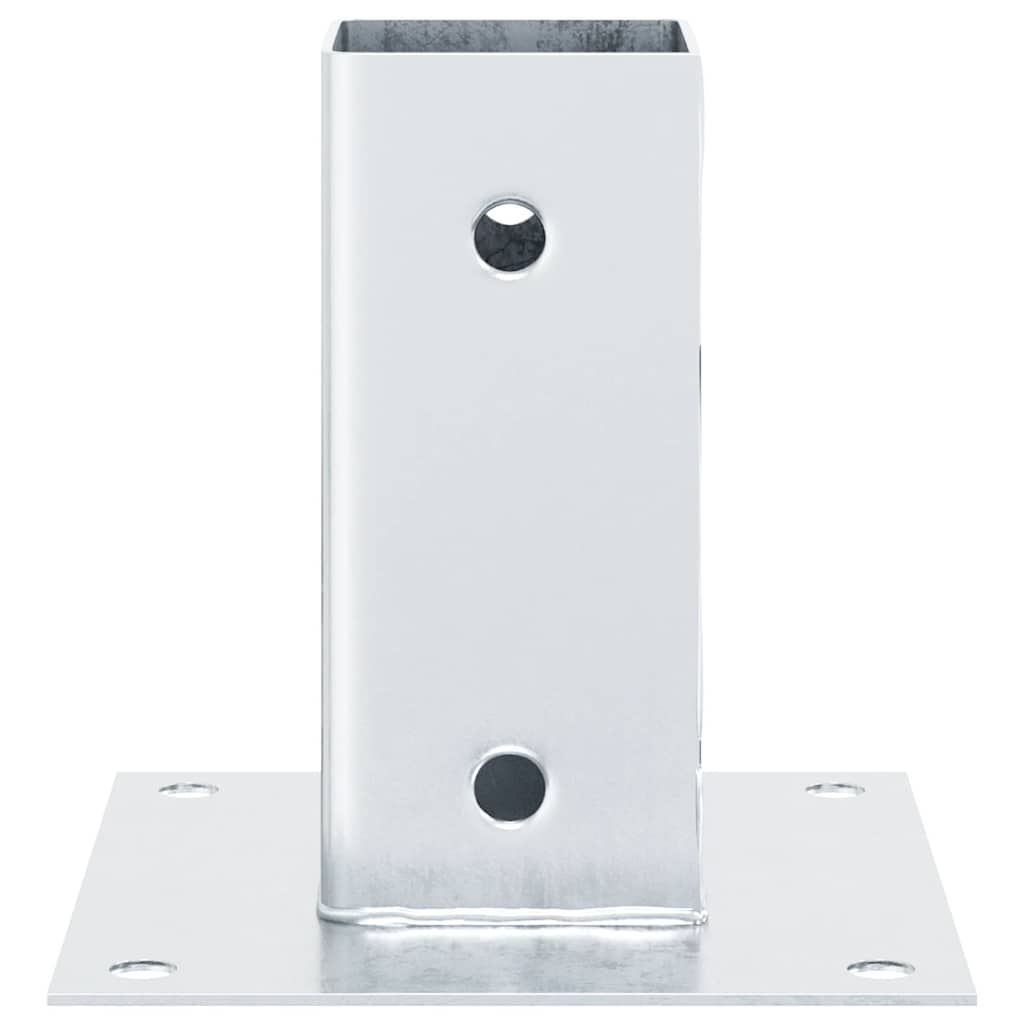 Post Bases Square 12 pcs Silver 71x71 mm Galvanised Steel