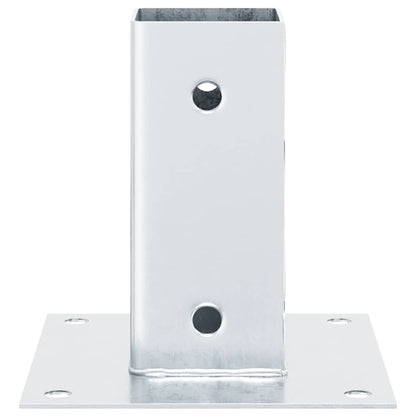 Post Bases Square 12 pcs Silver 71x71 mm Galvanised Steel
