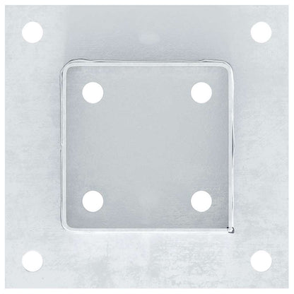 Post Bases Square 12 pcs Silver 81x81 mm Galvanised Steel