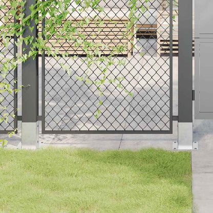 Post Bases Square 12 pcs Silver 81x81 mm Galvanised Steel