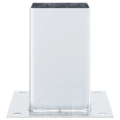 Post Bases Square 4 pcs Silver 91x91 mm Galvanised Steel