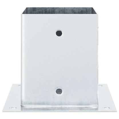 Post Bases Square 4 pcs Silver 101x101 mm Galvanised Steel