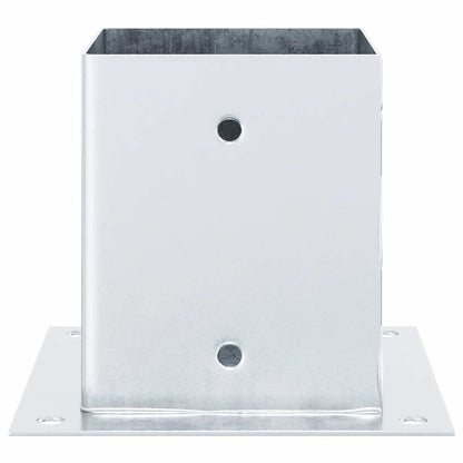 Post Bases Square 12 pcs Silver 101x101 mm Galvanised Steel