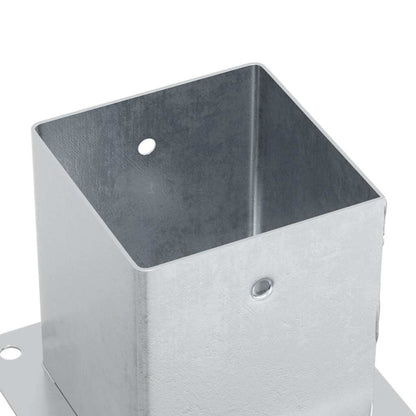 Post Bases Square 12 pcs Silver 101x101 mm Galvanised Steel