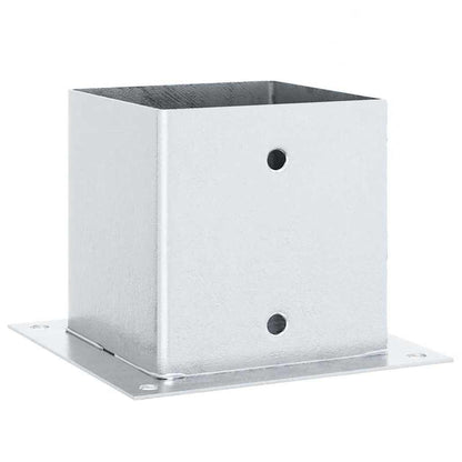 Post Bases Square 4 pcs Silver 141x141 mm Galvanised Steel