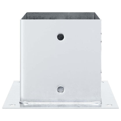 Post Bases Square 4 pcs Silver 141x141 mm Galvanised Steel