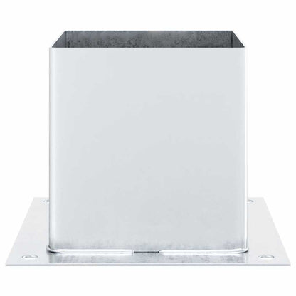 Post Bases Square 4 pcs Silver 141x141 mm Galvanised Steel
