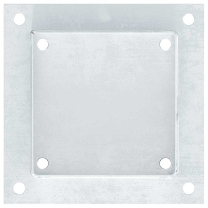 Post Bases Square 4 pcs Silver 141x141 mm Galvanised Steel