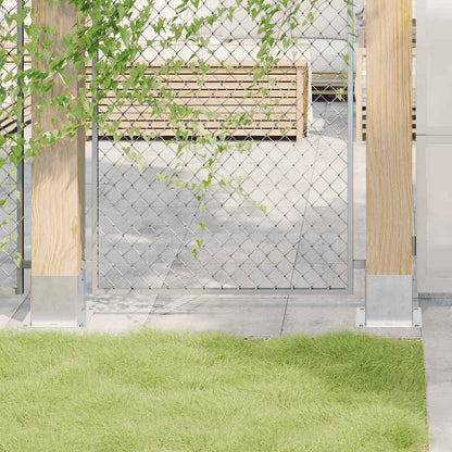 Post Bases Square 4 pcs Silver 141x141 mm Galvanised Steel