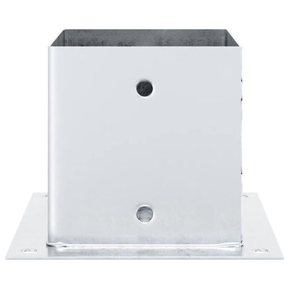 Post Bases Square 12 pcs Silver 141x141 mm Galvanised Steel