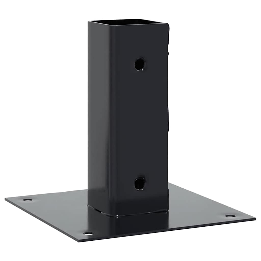 Post Bases Square 4 pcs Anthracite 46x46 mm Powder-coated Steel