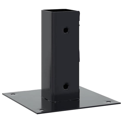 Post Bases Square 4 pcs Anthracite 46x46 mm Powder-coated Steel