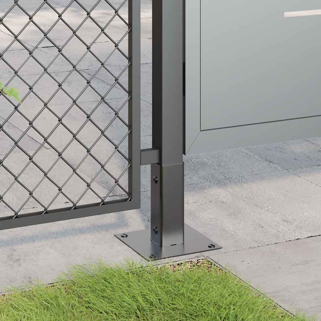 Post Bases Square 4 pcs Anthracite 46x46 mm Powder-coated Steel
