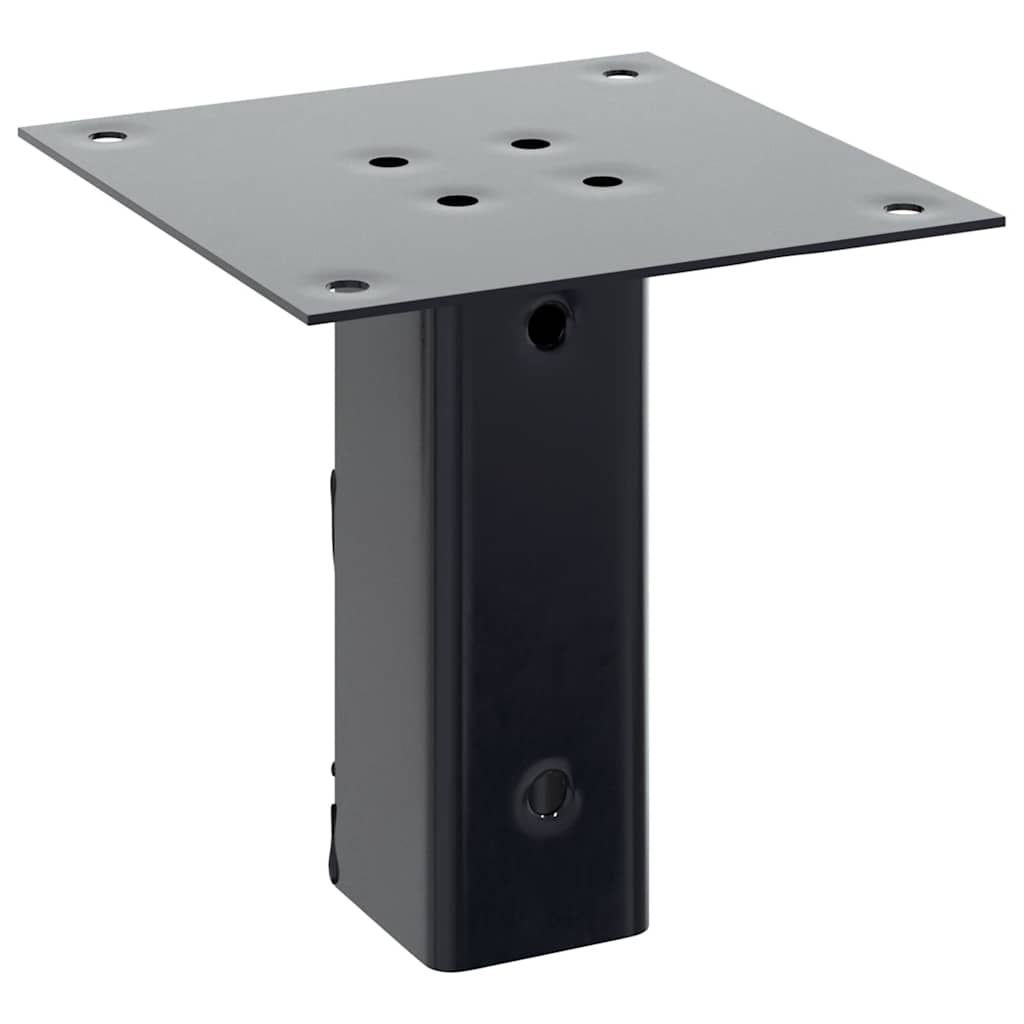 Post Bases Square 4 pcs Anthracite 46x46 mm Powder-coated Steel